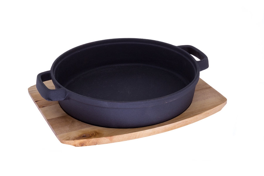 Caarola Baixa Ferro Fund. + Base Madeira 30cm