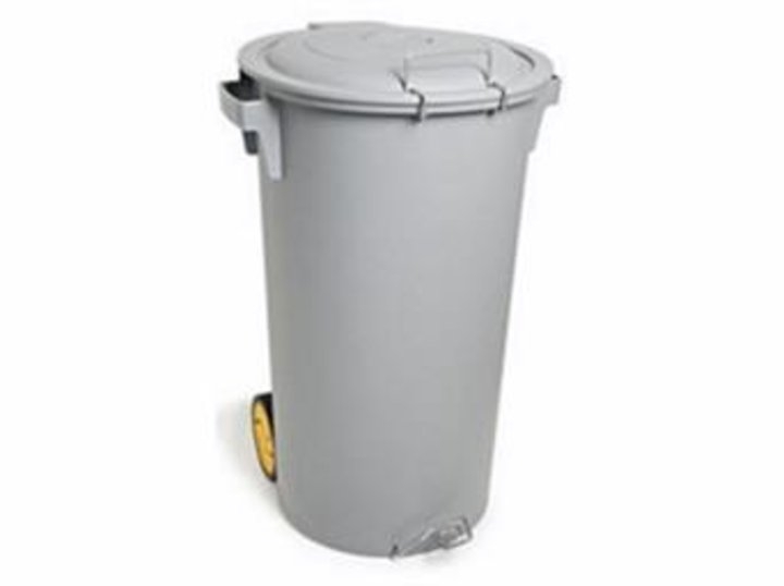 Balde 80L c/Pedal c/Rodas