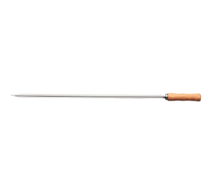 Espeto Inox 65cm Cabo Madeira