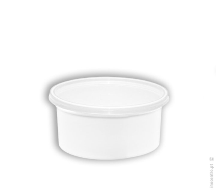 Pote Sopa Plastico Branco 500ml