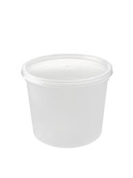 Pote Sopa Plastico Branco 1000ml