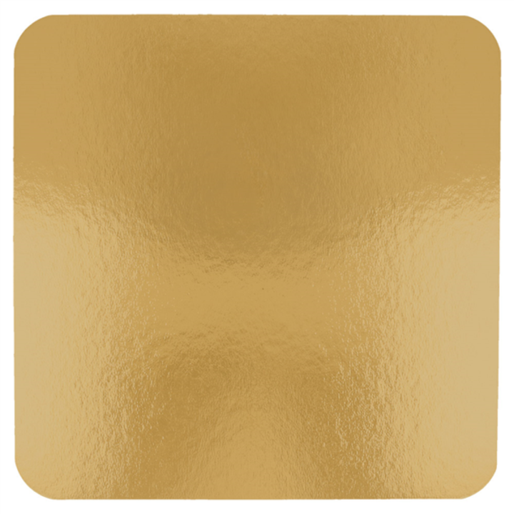 Prato Cart�o 32x32cm Dupla Face Ouro/Negro