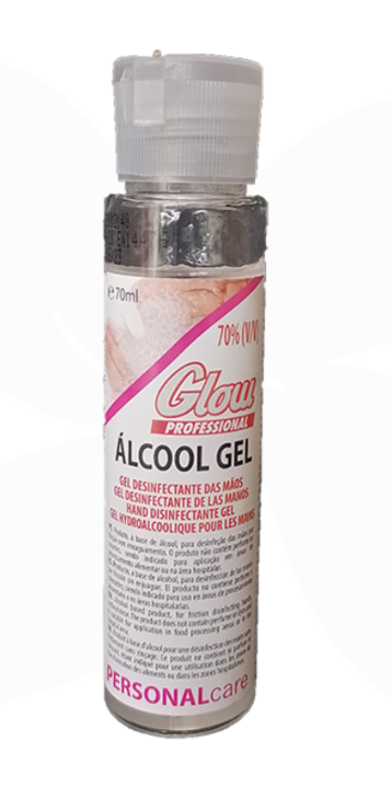 Alcool Gel 70ml Desinfetante M�os Glow